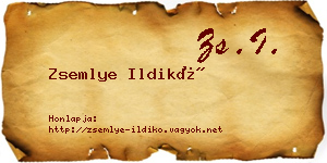 Zsemlye Ildikó névjegykártya